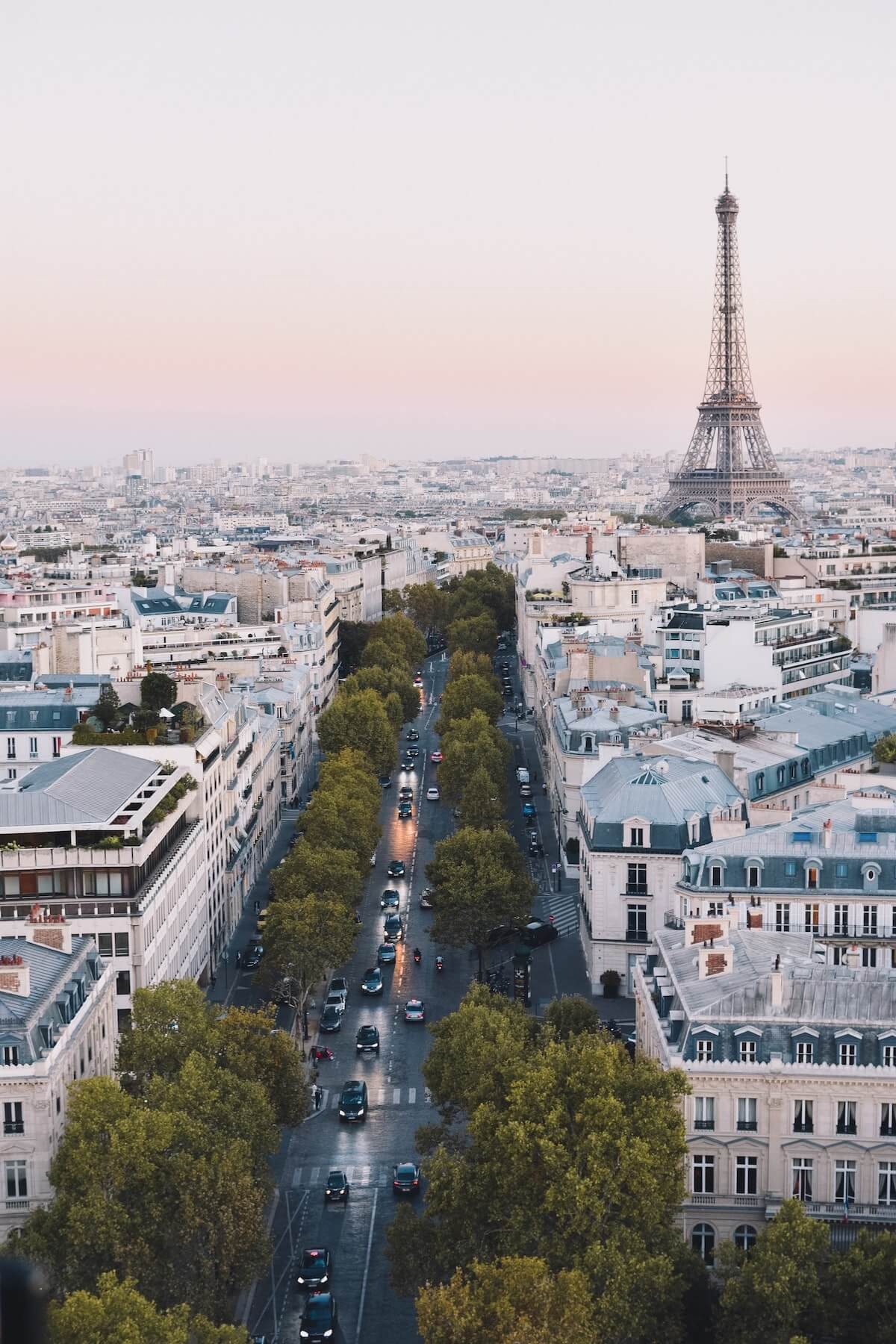 view of Paris buildings and Eiffel Tower
